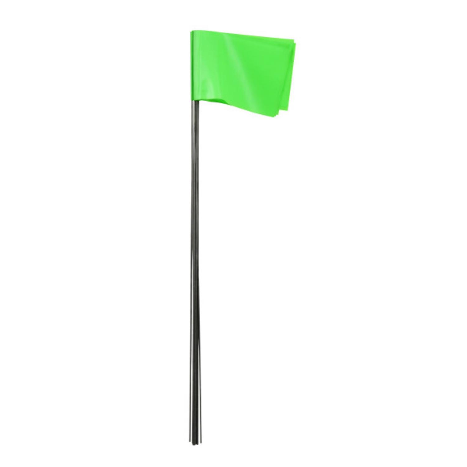 C.H. Hanson 15 in. Fluorescent Lime Marking Flags Polyvinyl 10 pk