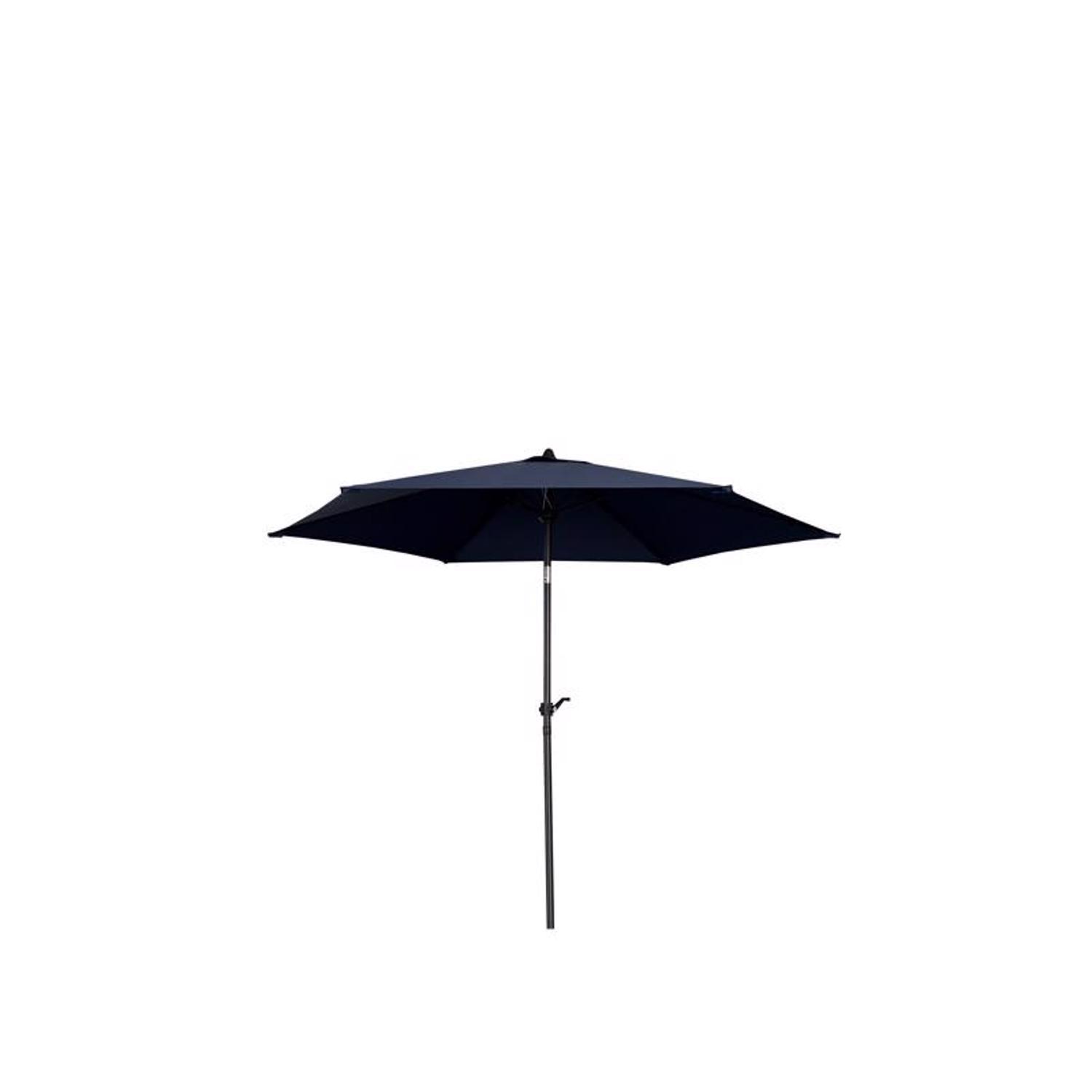 Living Accents 9 ft. Tiltable Navy Blue Market Umbrella