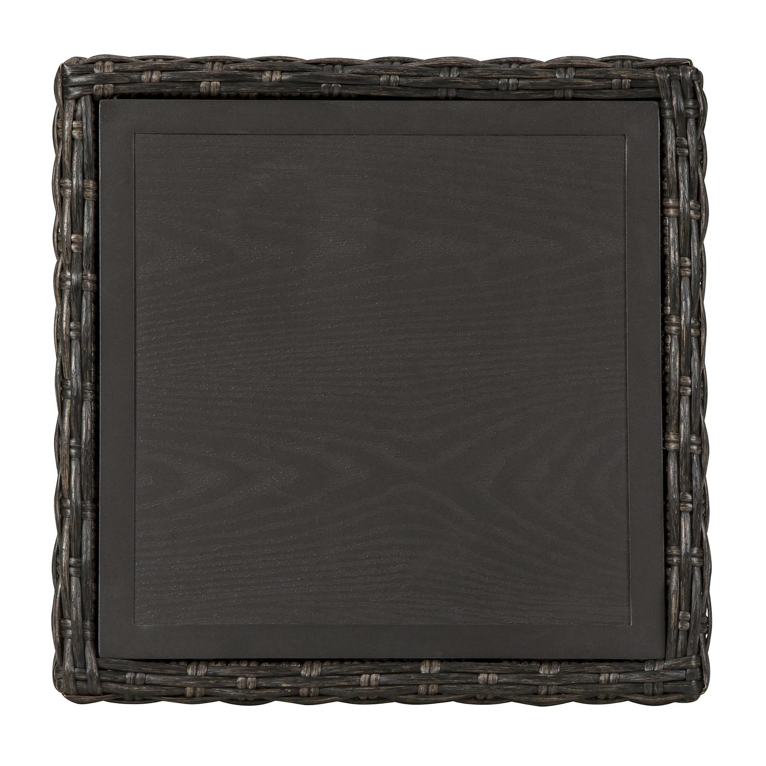 Signature Design by Ashley Grasson Lane Brown Square Aluminum Contemporary End Table