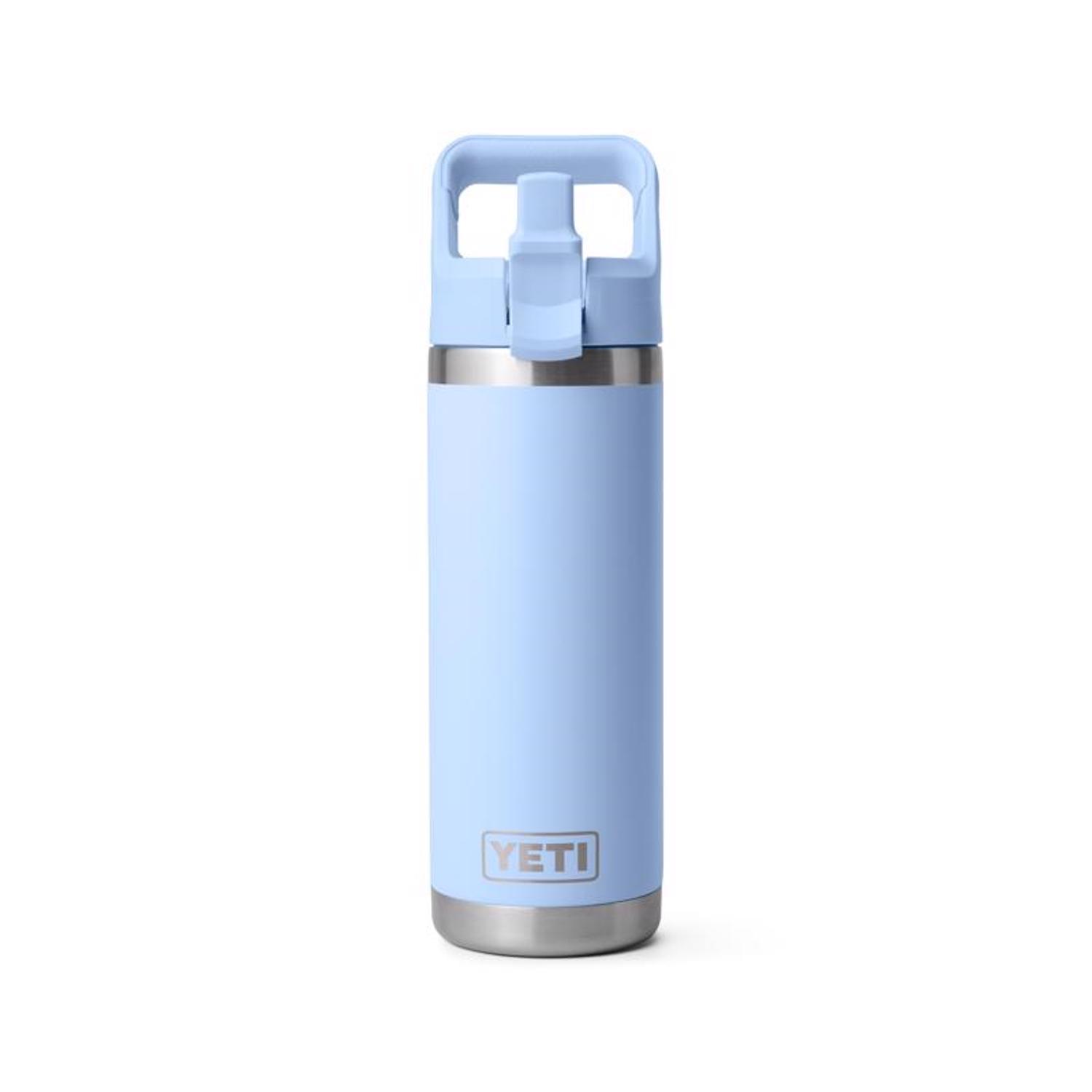 YETI Rambler 18 oz Big Sky Blue BPA Free Bottle with Straw Cap