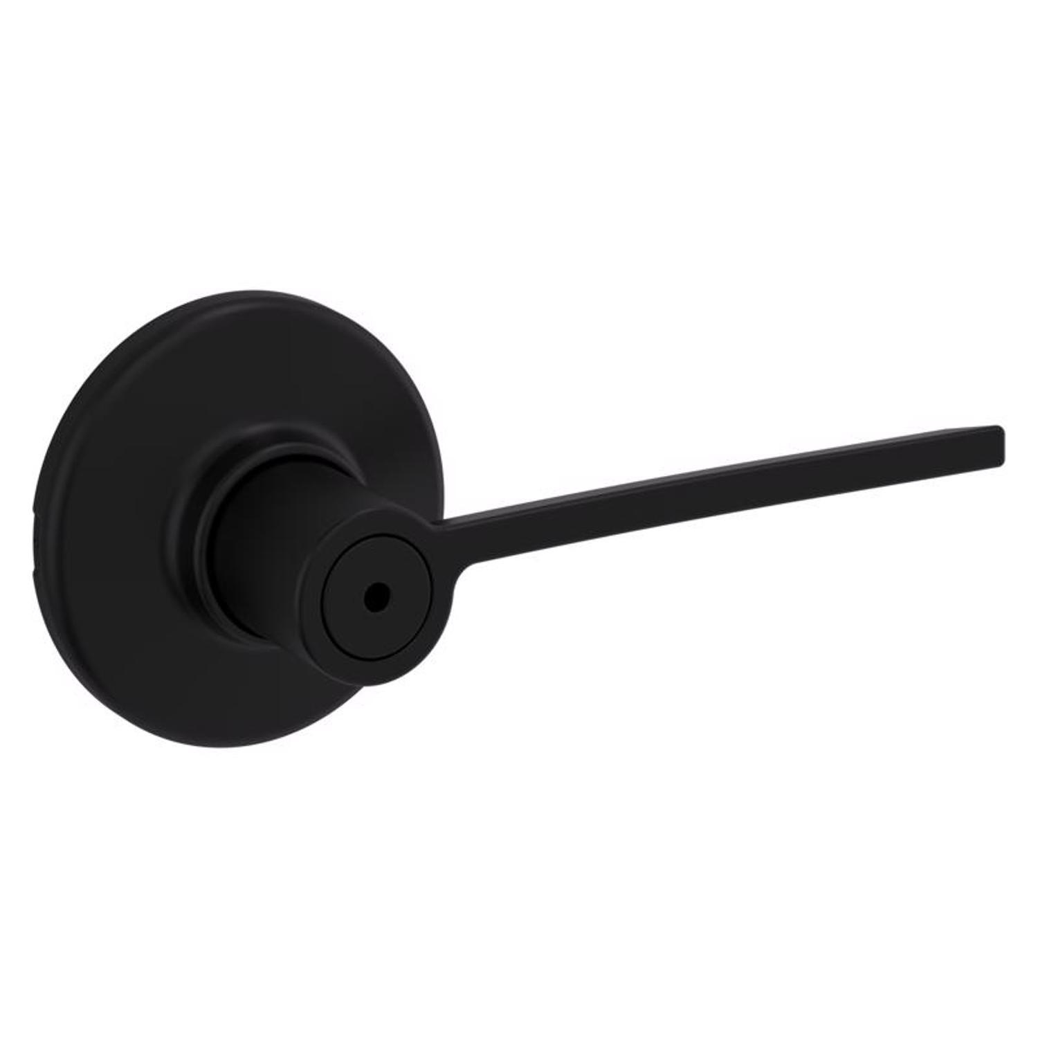 Kwikset Ladera Matte Black Privacy Lever