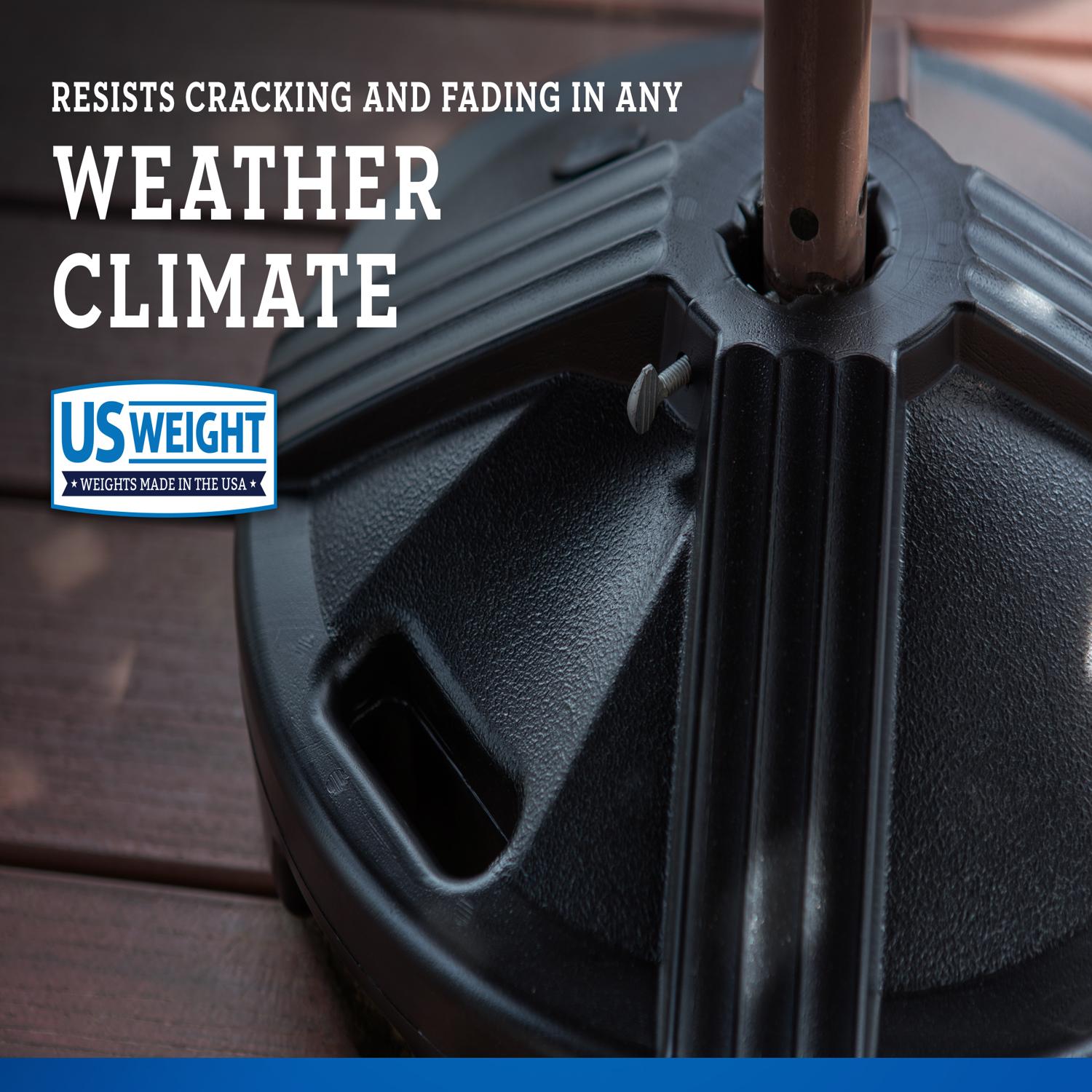 US Weight Black Classic Resin Umbrella Base