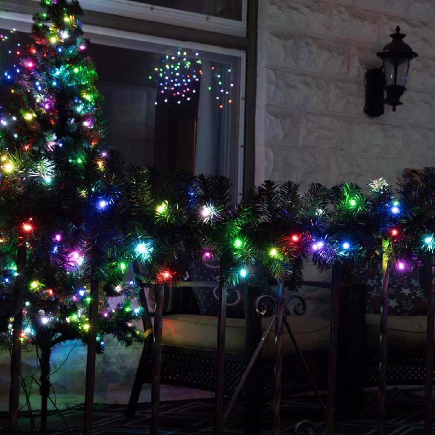 Celebrations 9 ft. L LED Prelit RGBW Brilliant Garland
