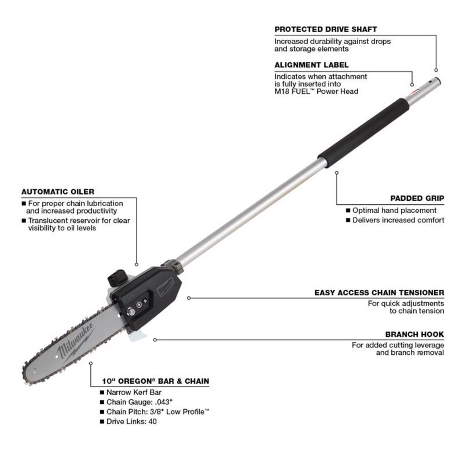 Milwaukee M18 FUEL 49-16-2720 10 in. Battery Pole Saw