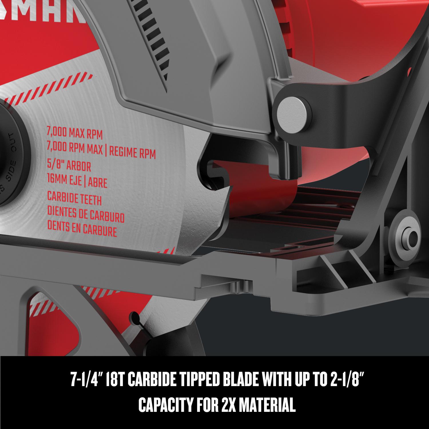 CRAFTSMAN 15 amps 7-1/4 in. Corded Brushed Circular Saw Tool Only