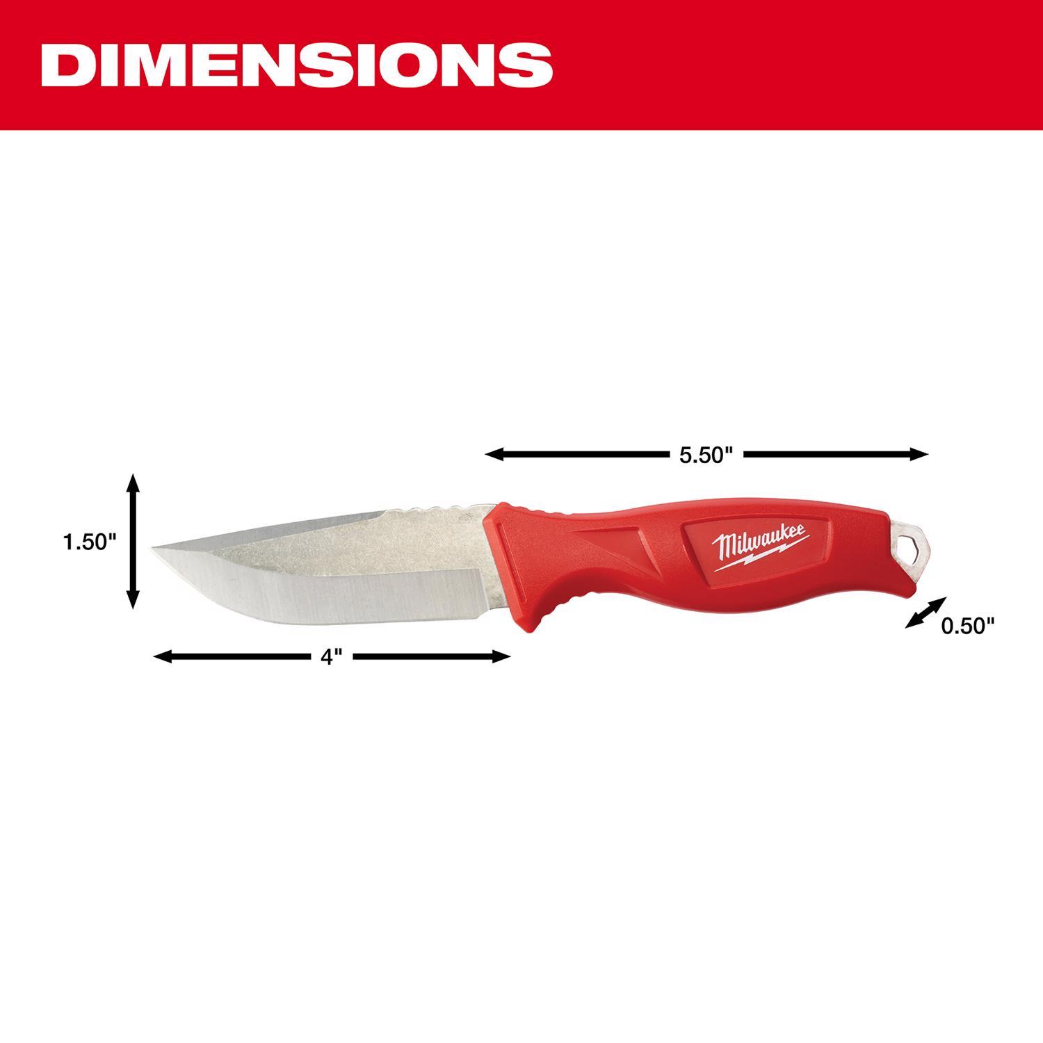 Milwaukee 9-1/2 in. Fixed Blade Knife Red 1 pc