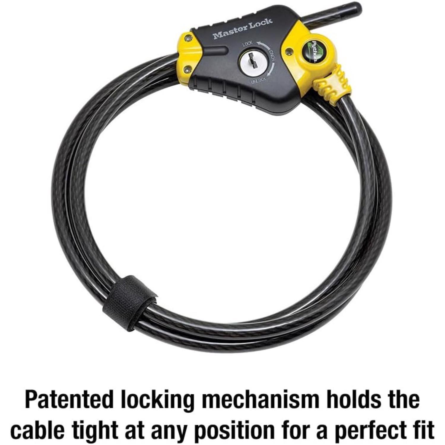 Master Lock Python 3/8 in. D X 72 in. L Vinyl Coated Steel Locking Cable
