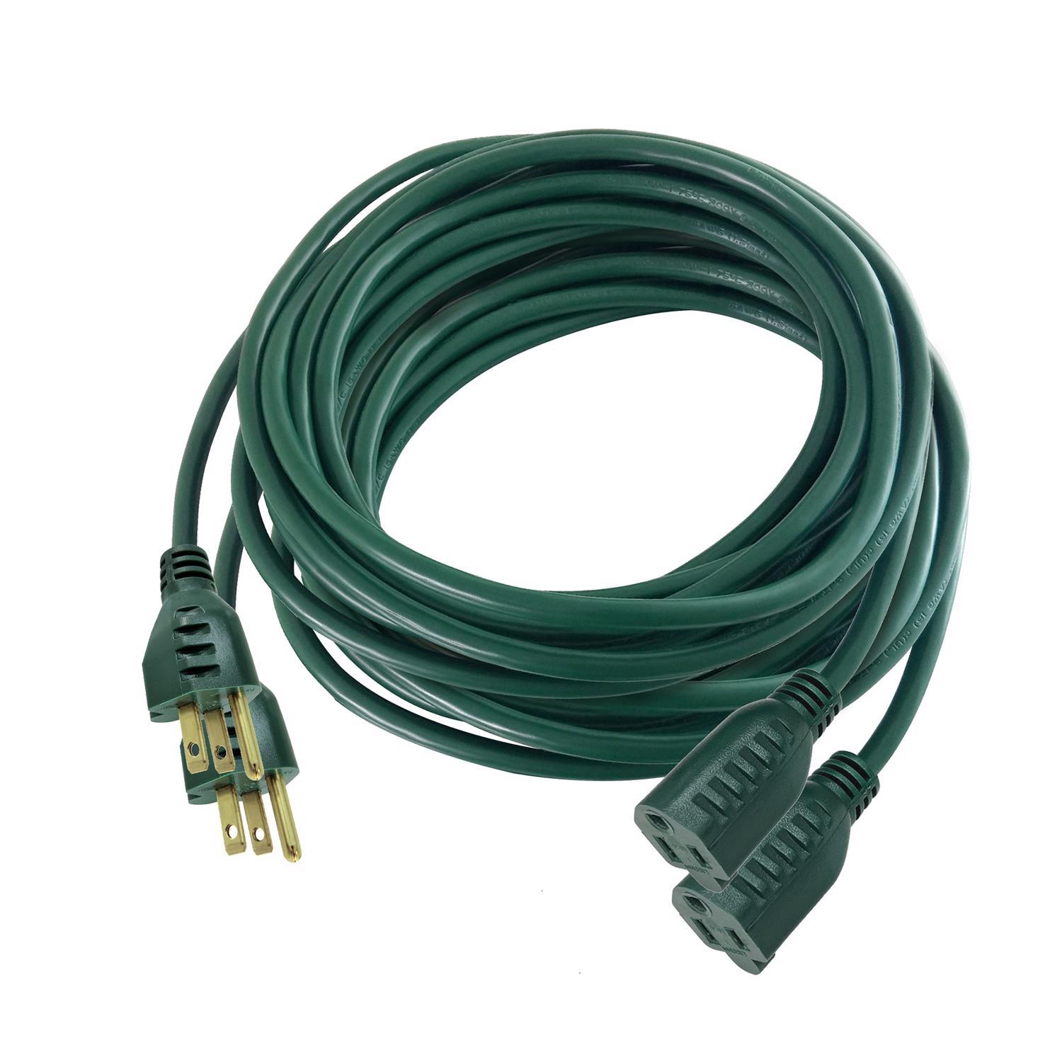 Ace Indoor or Outdoor 15 ft. L Green Extension Cord Combo Set 16/3 SJTW