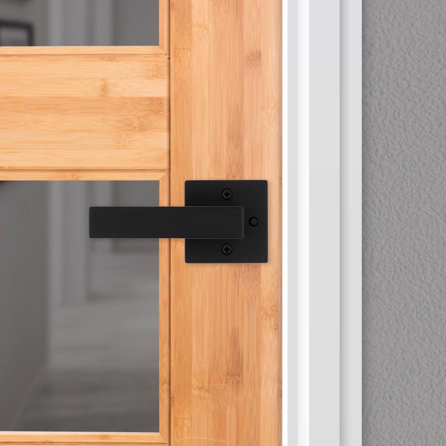 Kwikset Singapore Matte Black Privacy Lever