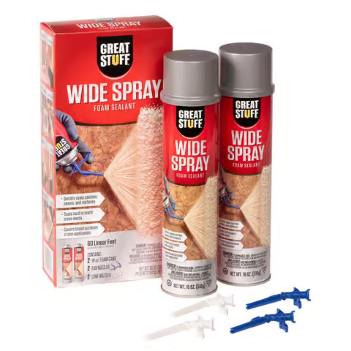 Great Stuff Wide Spray Cream Polyurethane Foam Insulating Sealant 36 oz