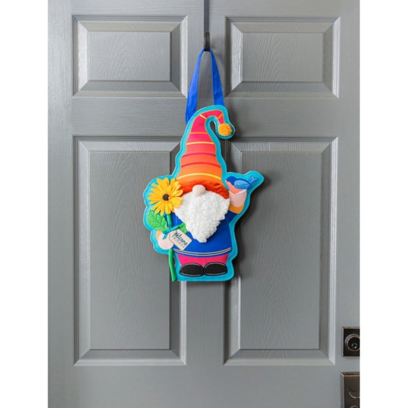 Evergreen Garden Gnome Door Decor