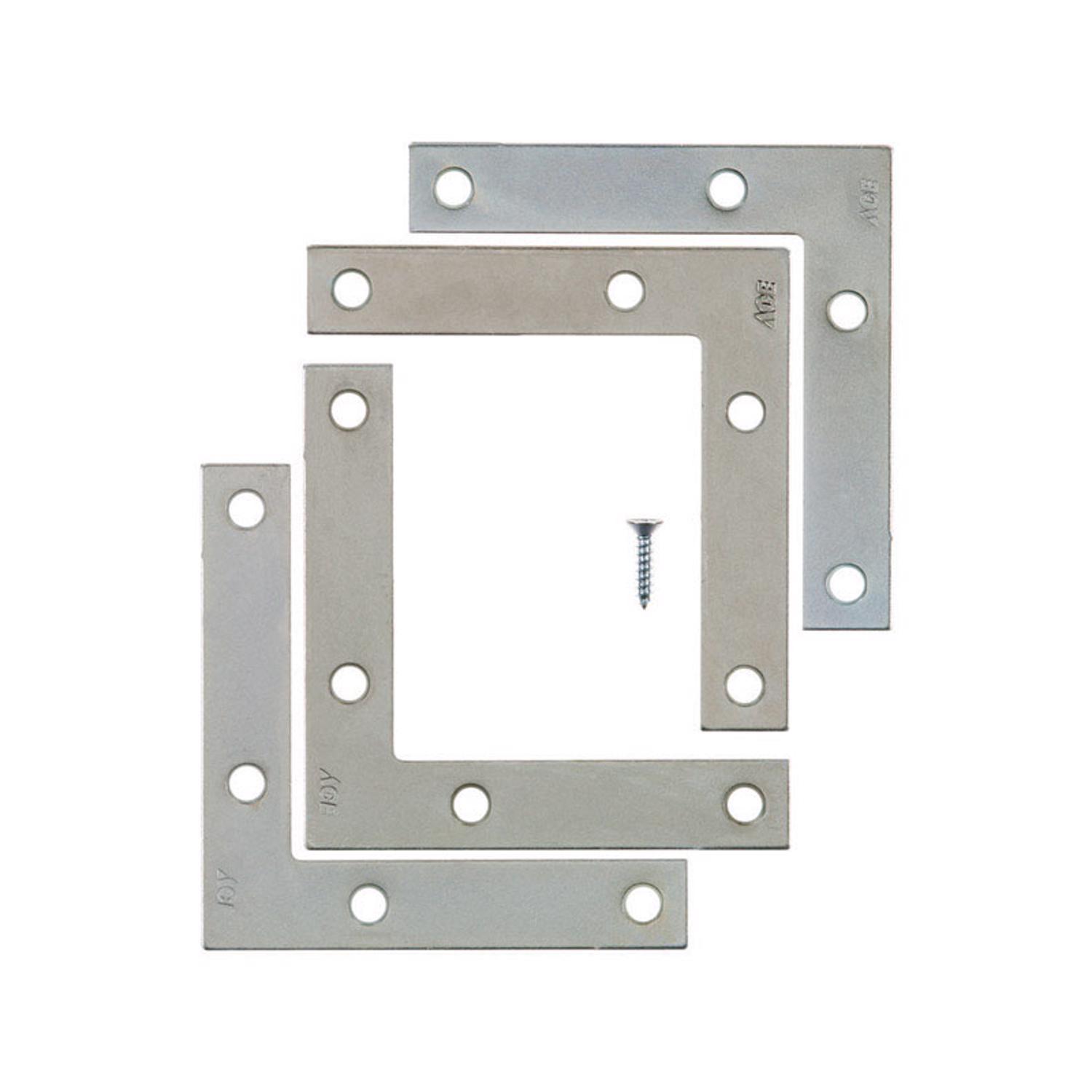 Ace 4 in. H X 4..75 in. W X 4 in. D Zinc Flat Corner Brace