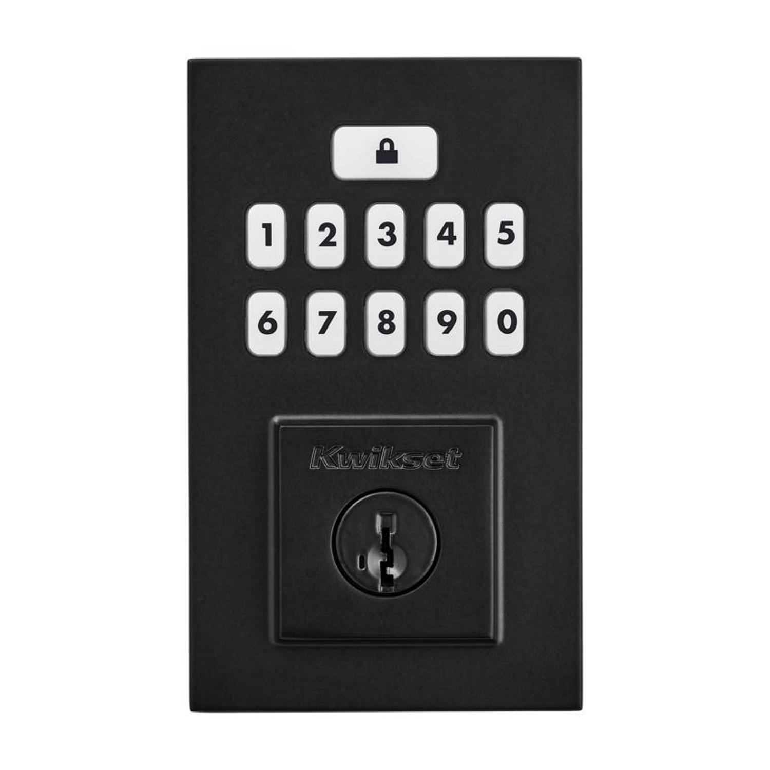 Kwikset SmartCode Matte Black Metal Electronic Deadbolt