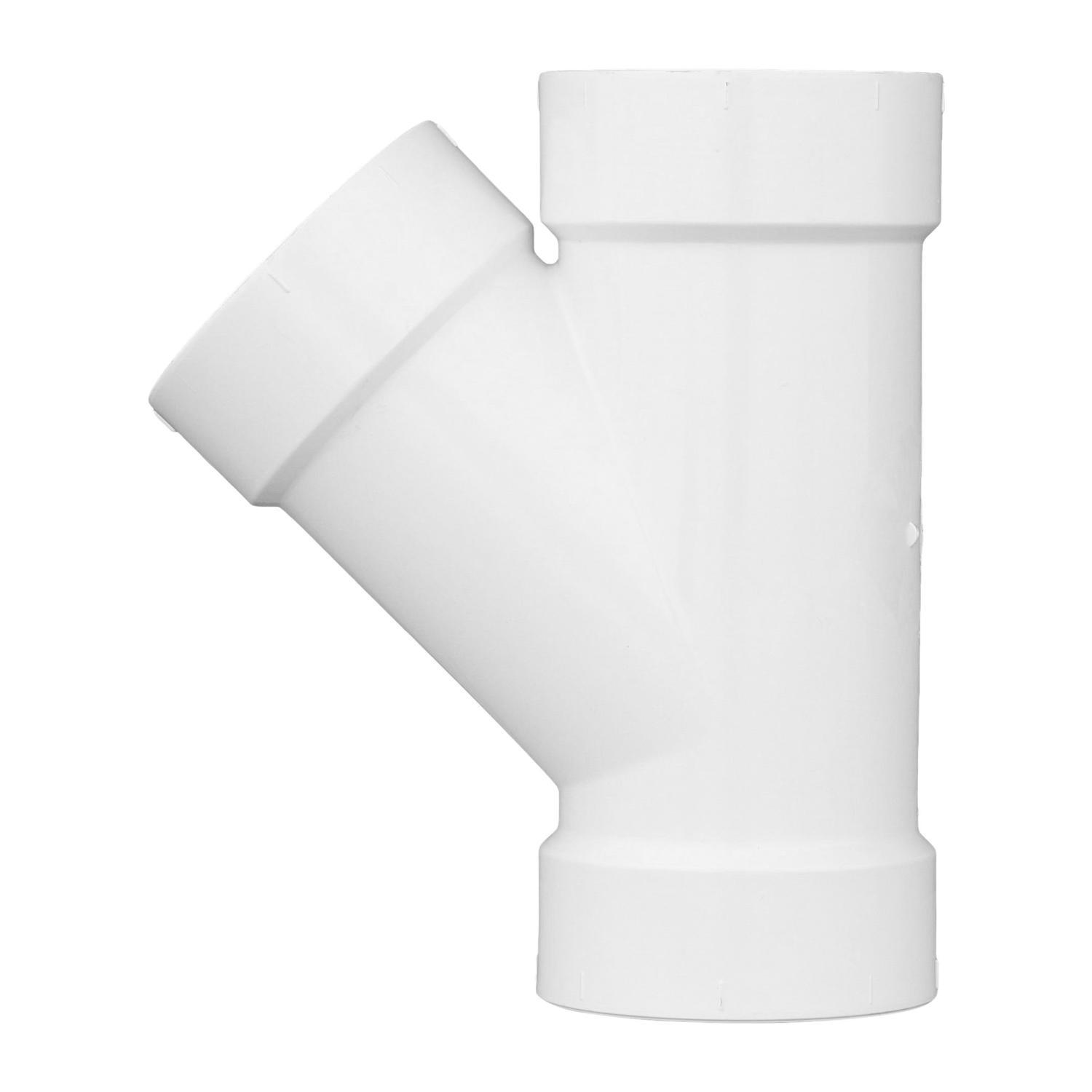 Charlotte Pipe Schedule 40 4 in. Hub X 4 in. D Hub PVC Wye 1 pk