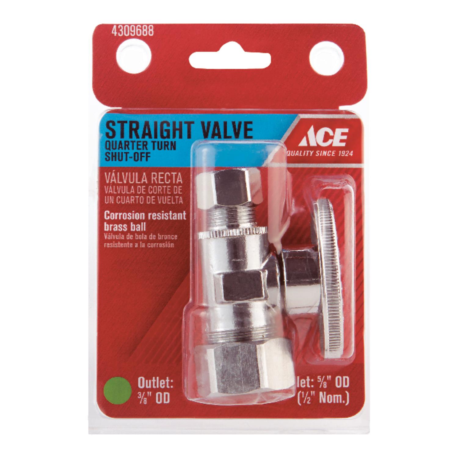 Ace Compression Compression Brass Straight Stop Valve