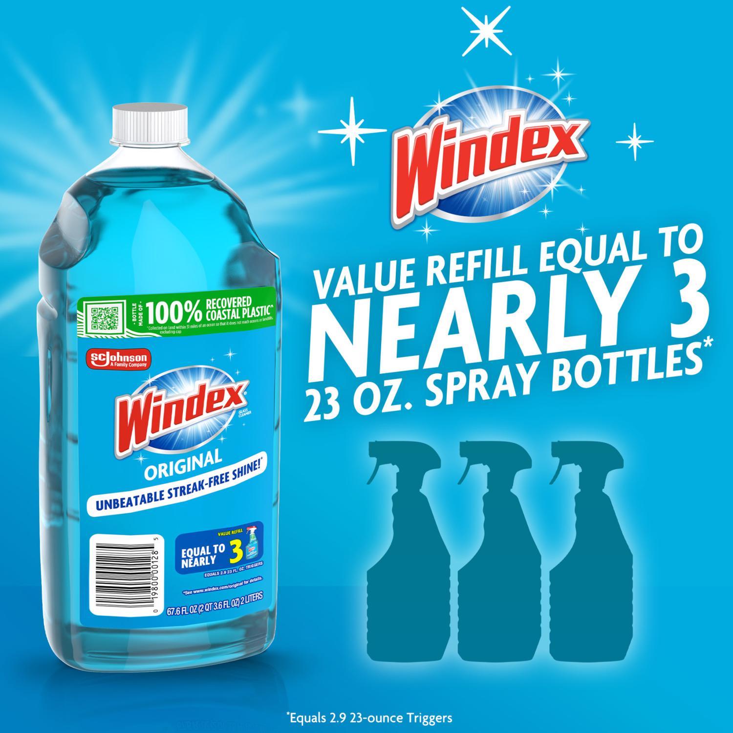 Windex Original No Scent Glass Cleaner Refill 67.6 oz Liquid
