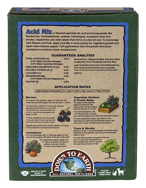 Down To Earth Acid Mix 4-3-6 5 lb.