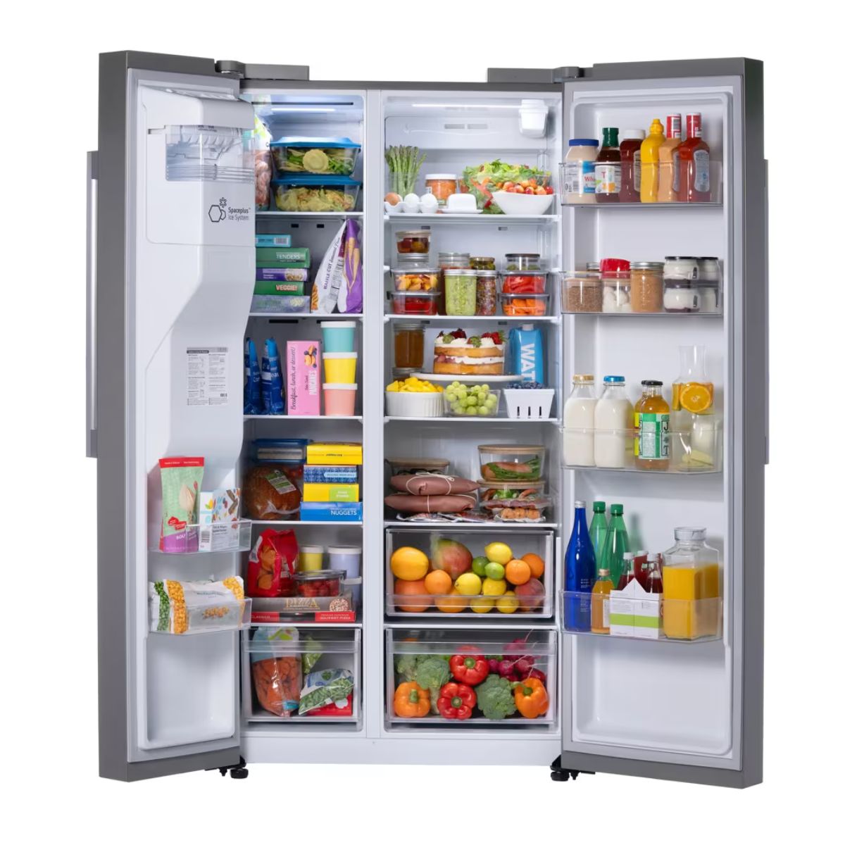 27 cu. ft. Standard-Depth, Side-by-side Refrigerator, with Ice and Water and Bar Handle Design