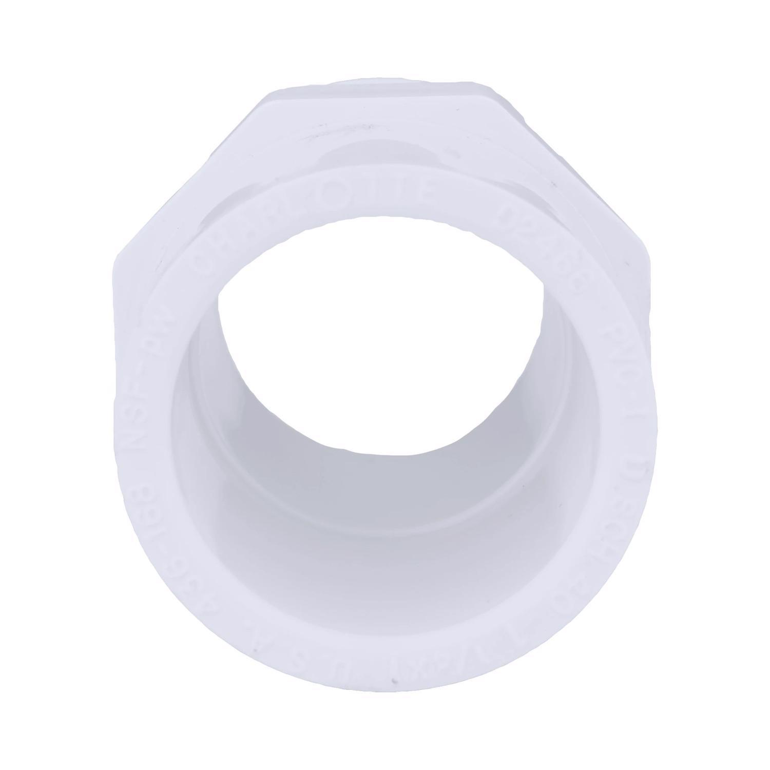 Charlotte Pipe Schedule 40 1-1/4 in. MPT X 1 in. D Slip PVC Pipe Adapter 1 pk