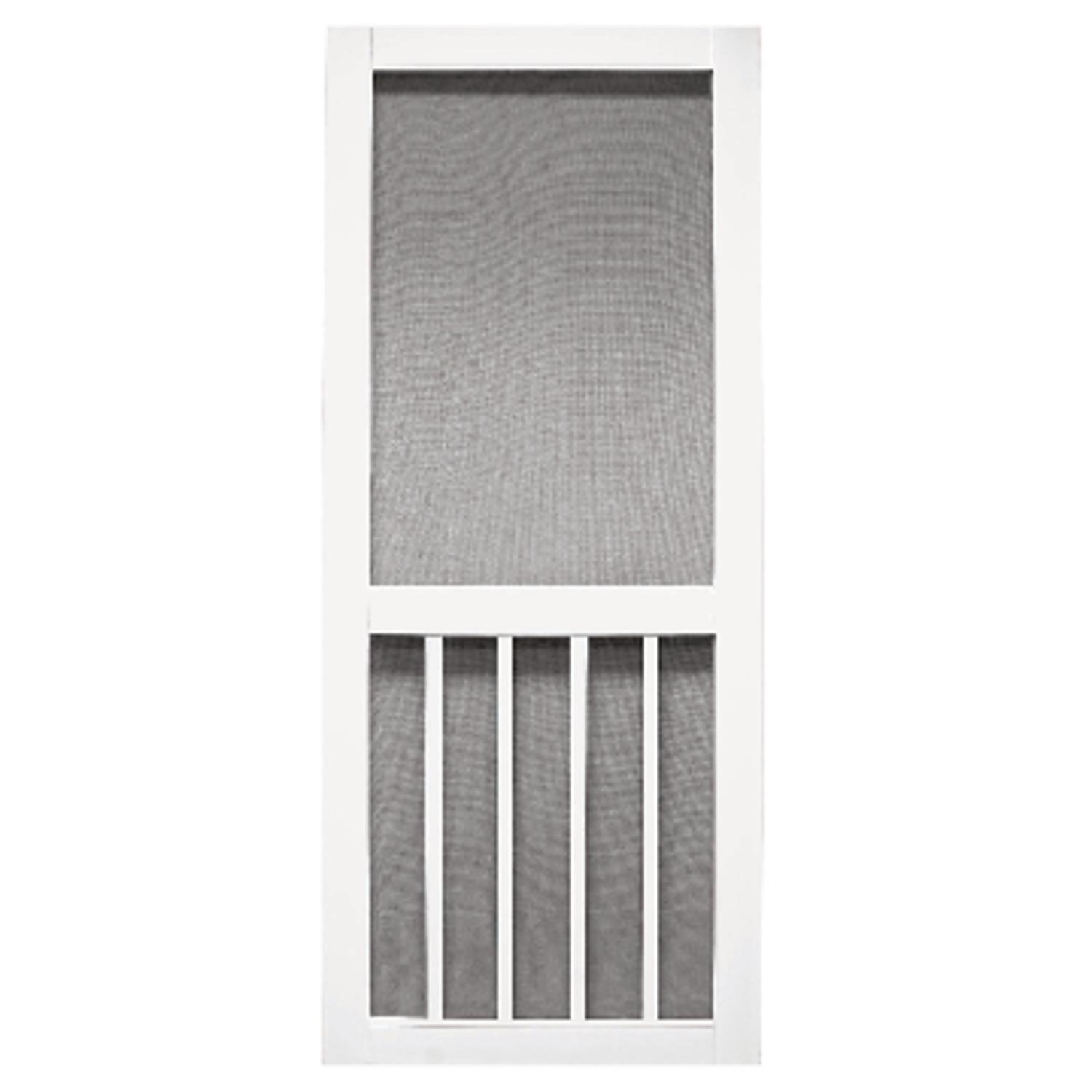 Precision 80 in. H X 32 in. W Magnolia White Vinyl/Wood Screen Door