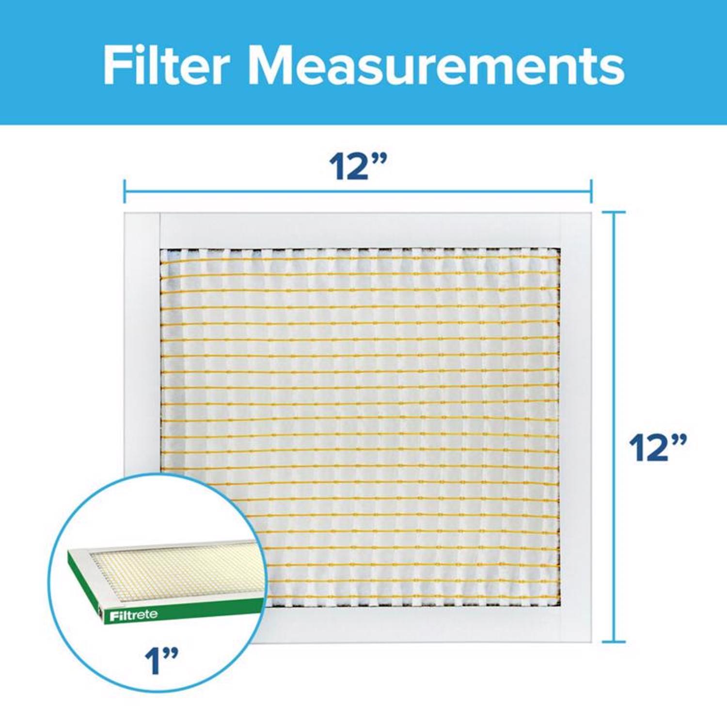 Filtrete 12 in. W X 12 in. H X 1 in. D Polypropylene 8 MERV Pleated Air Filter 1 pk