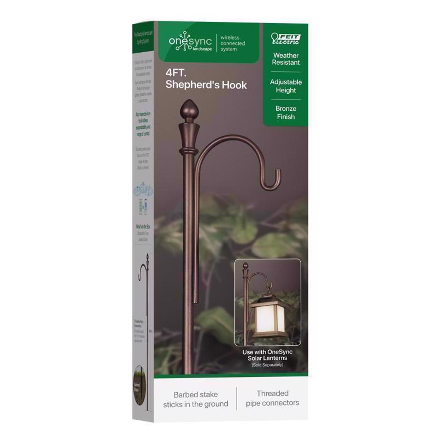 Feit SOLAR FIXTURES Bronze Metal 48 in. H Shepherd's Hook 1 pk