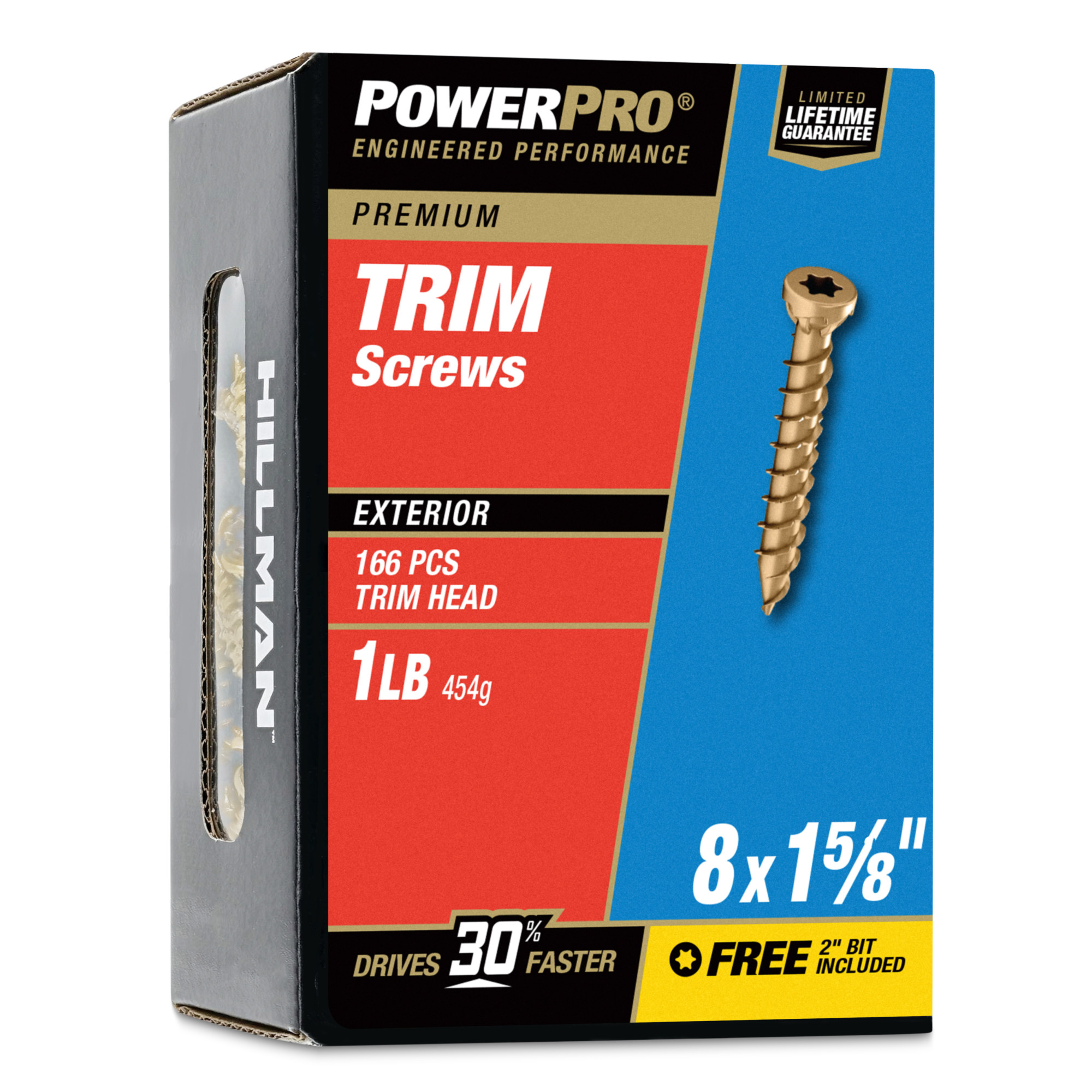 Power Pro® Premium Bronze Exterior Trim Screws (#8 x 1-5/8 in.) - 166 pc