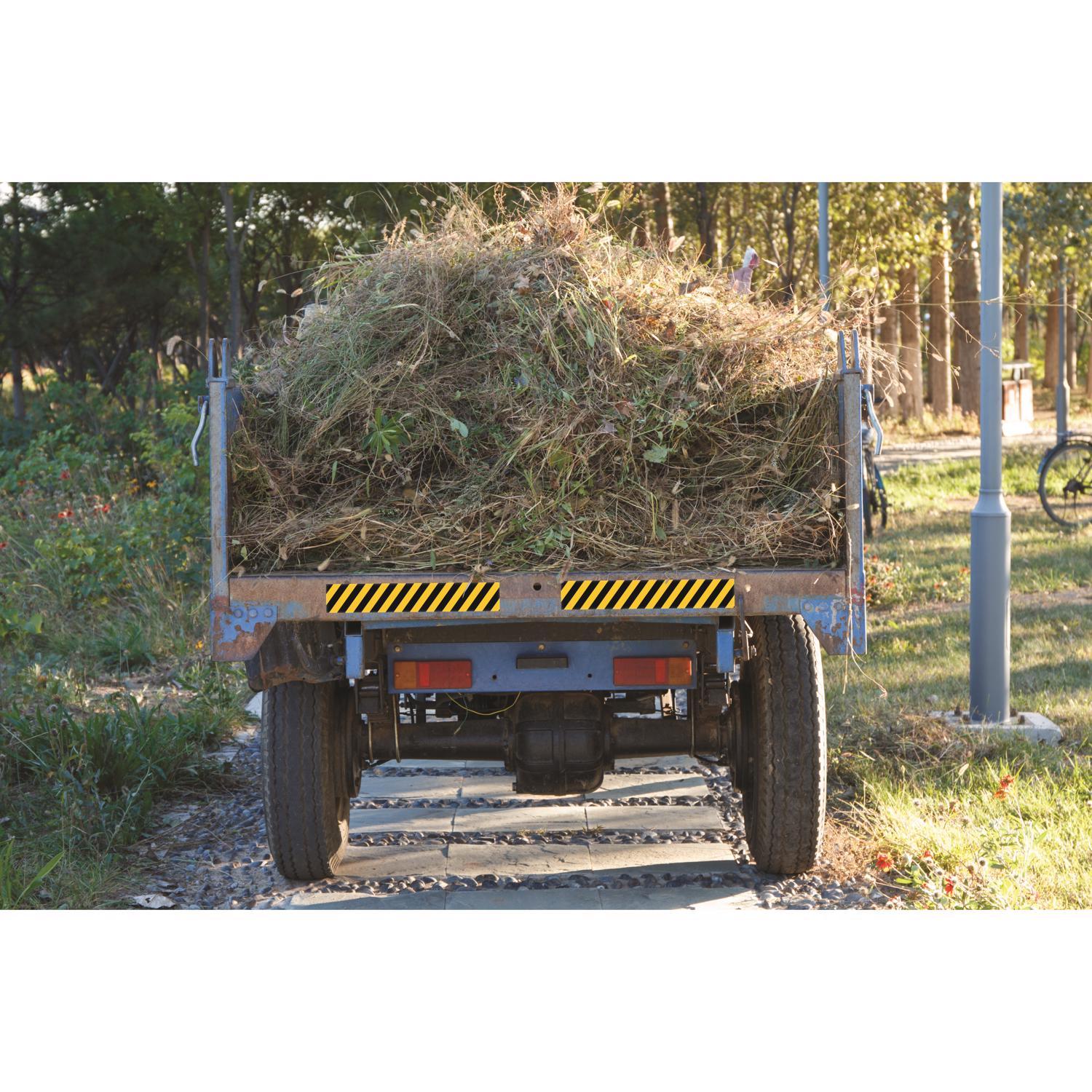 HILLMAN 2 in. W X 24 in. L Black/Yellow Reflective Safety Tape 1 pk Stine Home + Yard The