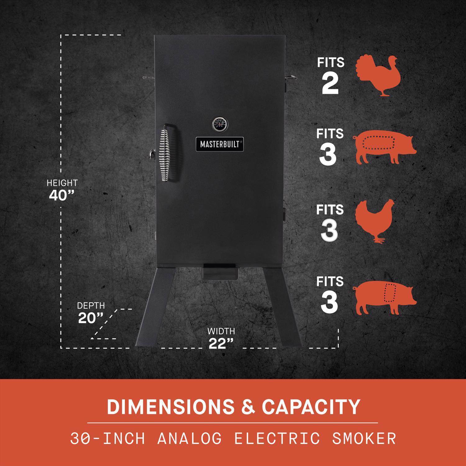 Masterbuilt Analog Wood Chips Vertical Smoker Black