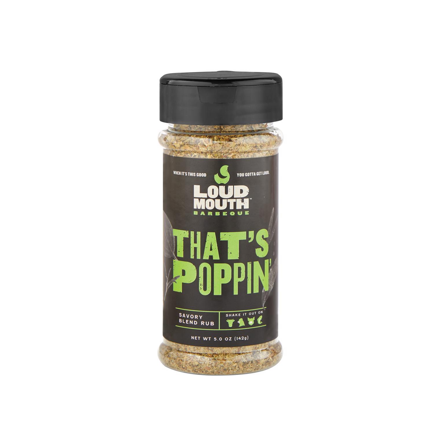 Loud Mouth THAT'S POPPIN' Savory Blend BBQ Rub 5 oz