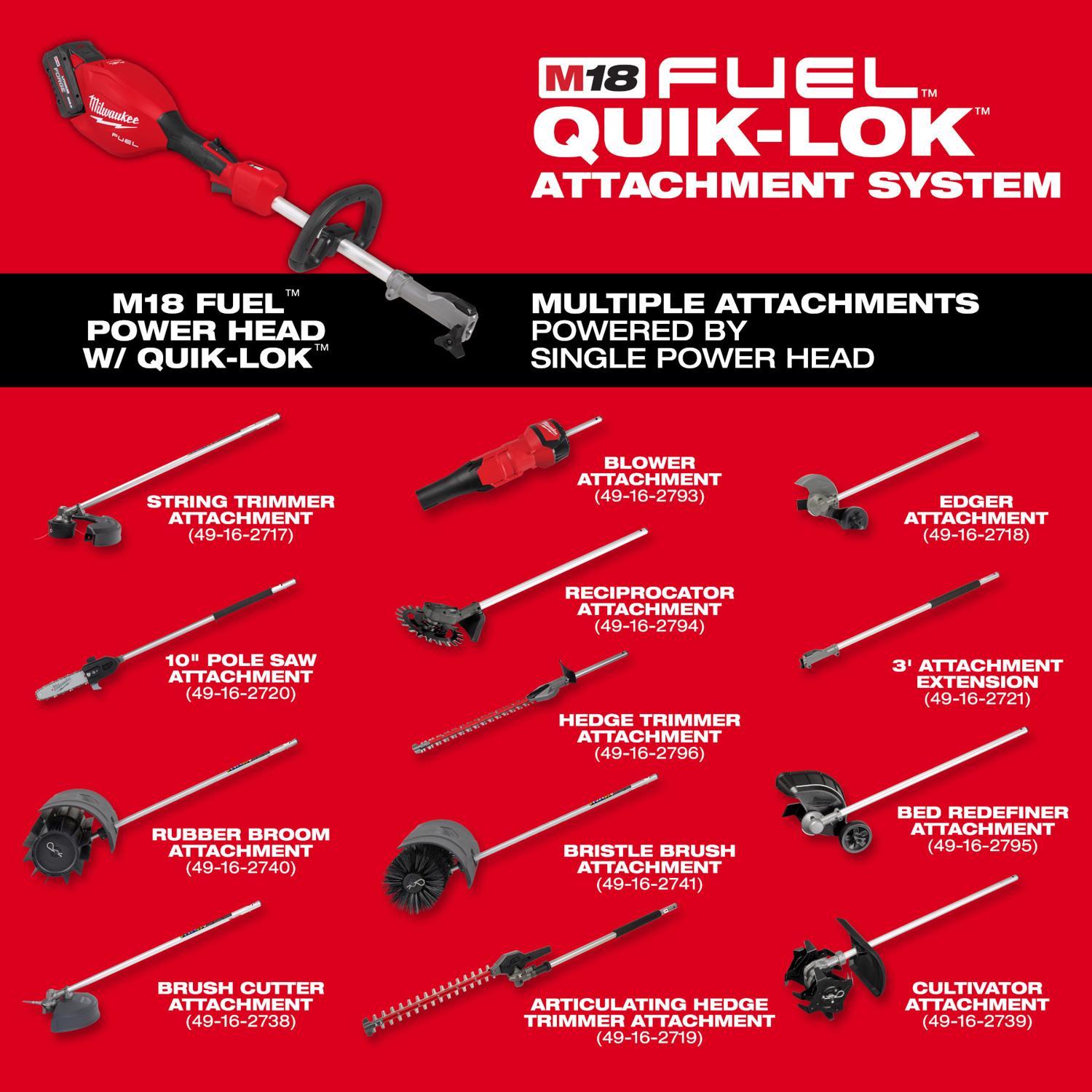 Milwaukee M18 FUEL Quik-Lok 3016-21ST 16 in. 18 V Battery String Trimmer Kit (Battery & Charger)