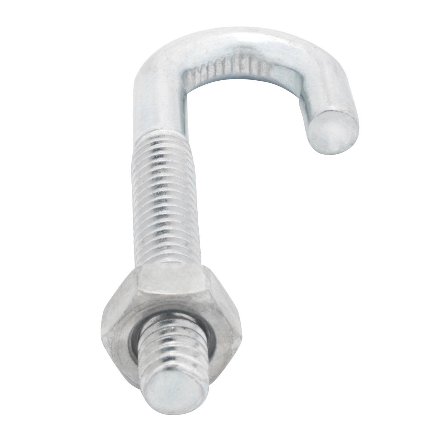 Hampton Small Zinc-Plated Silver Zinc 0.6875 in. L J-Bolt 150 lb 1 pk