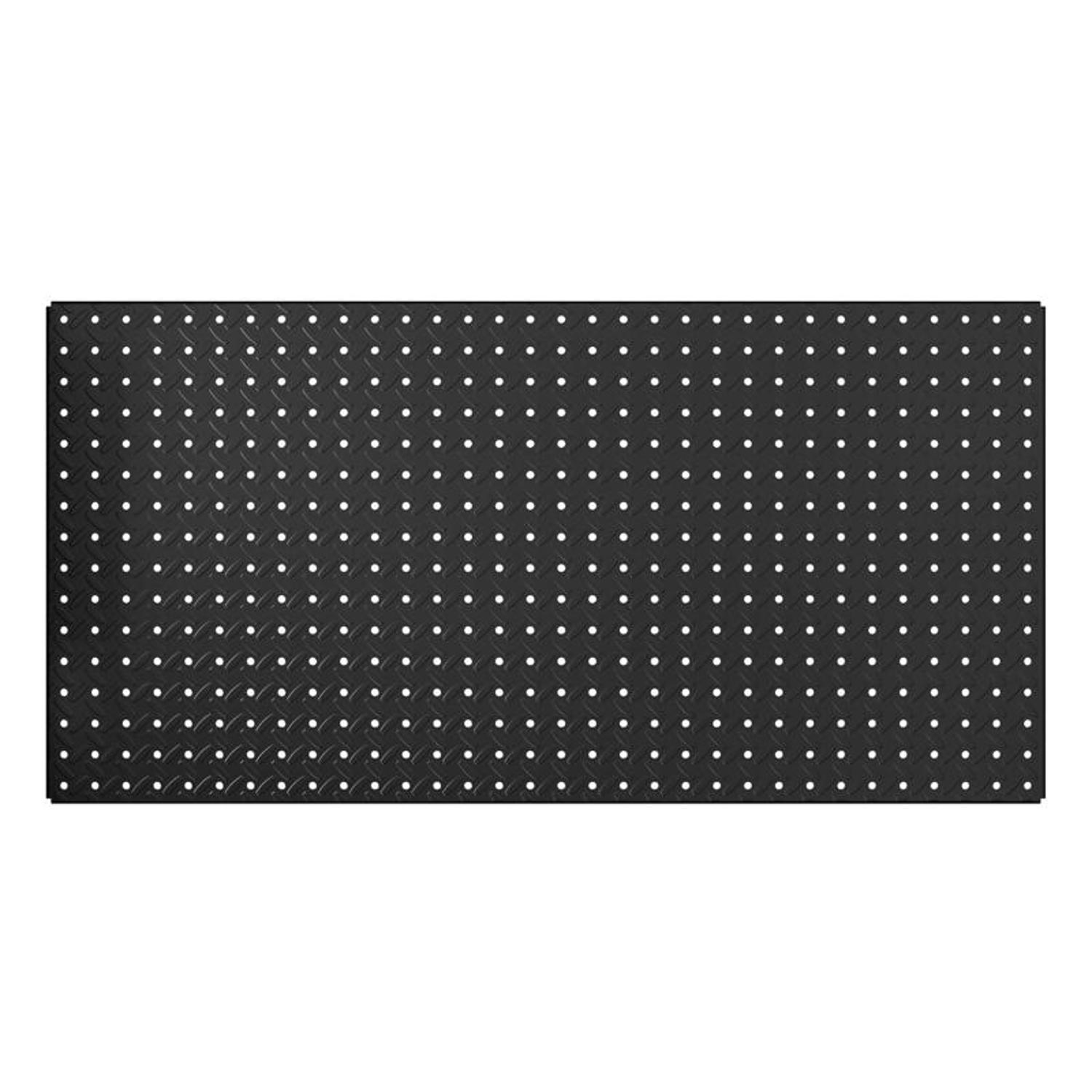 Knape & Vogt HEAVYWEIGHT 16 in. W X 32 in. H X 0.65 in. D Pegboard Steel Black