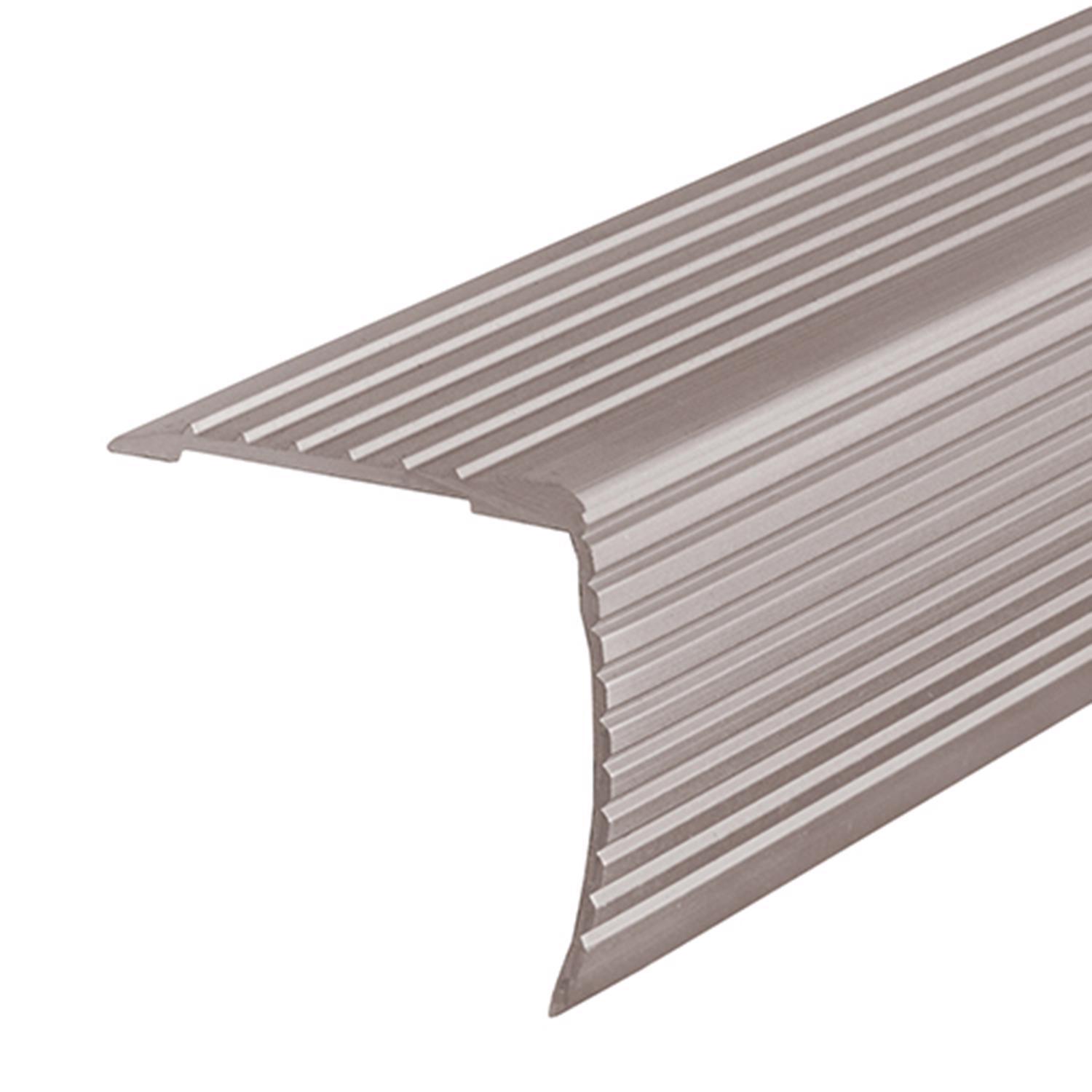 M-D Building Products 1.125 in. H X 1.125 in. W X 72 in. L Pewter Silver Aluminum Stair Edge