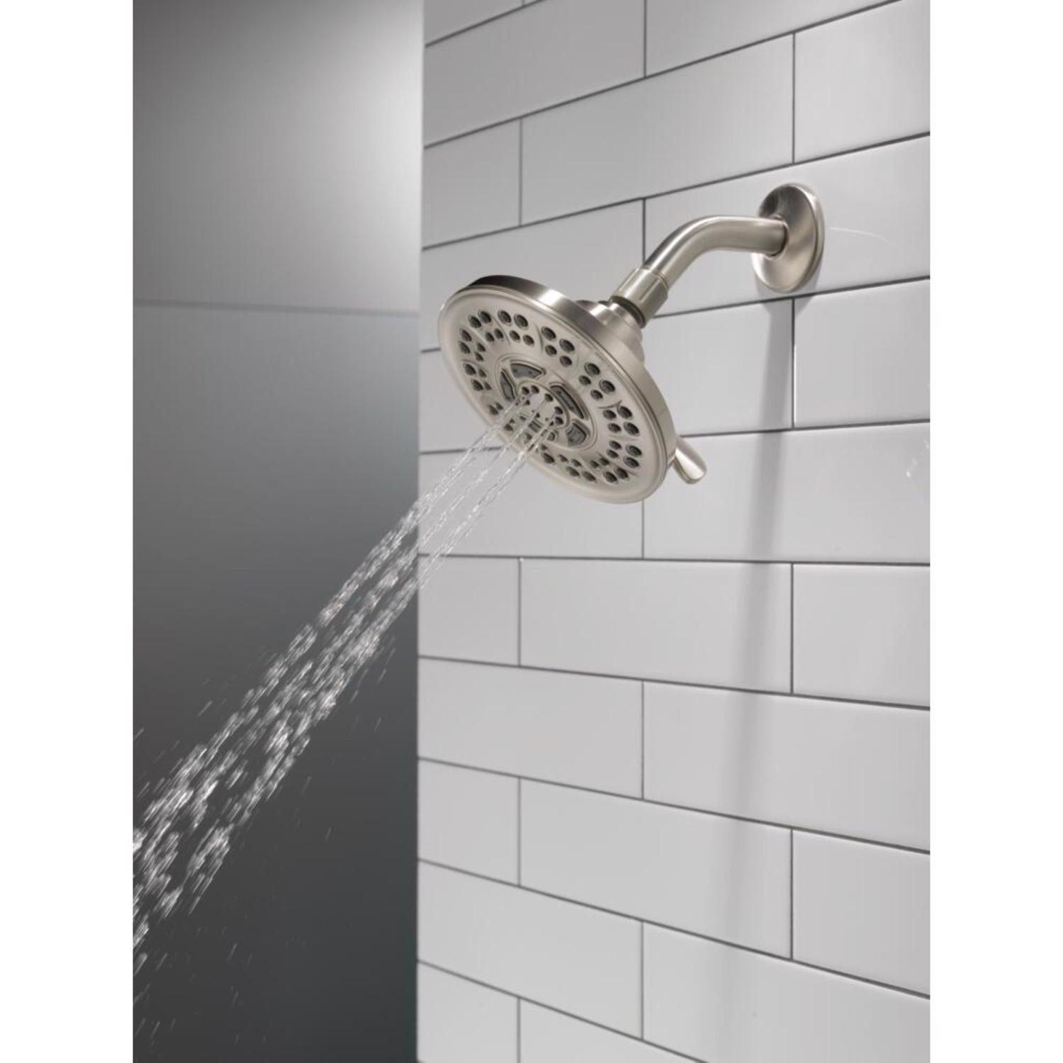 Delta Brushed Nickel ABS Plastic 6 settings Showerhead 1.75 gpm