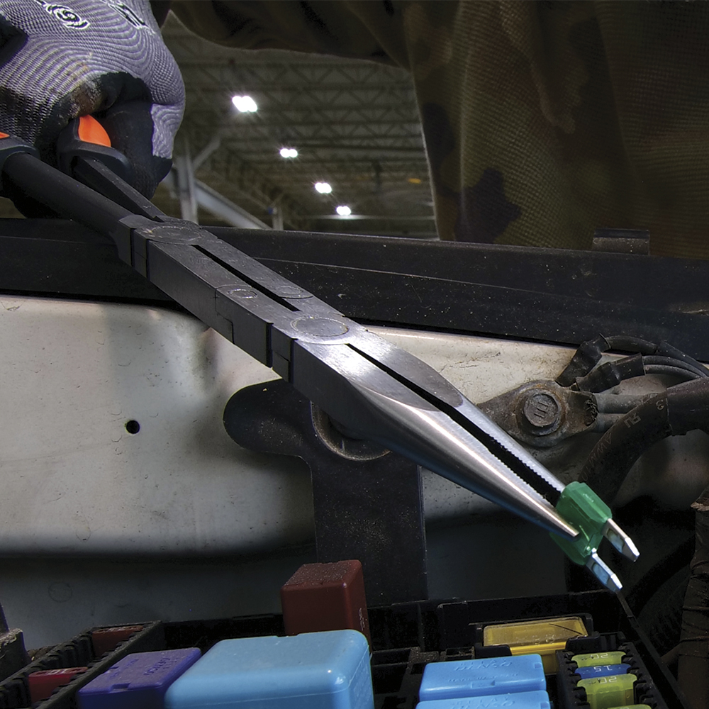 Klein Pliers, Long Reach Needle Nose Pliers, Straight Nose, 13-in.