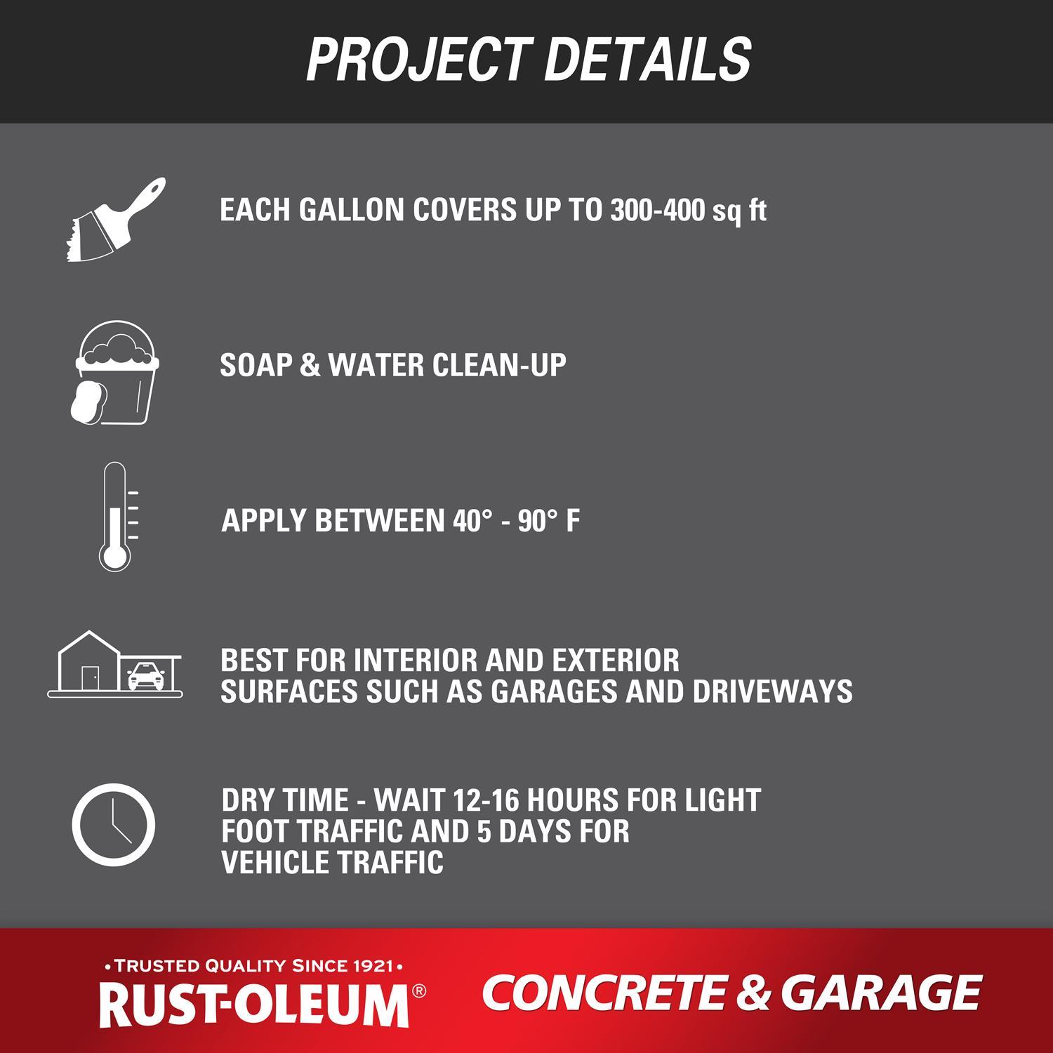 Rust-Oleum Concrete & Garage Gloss Clear Water-Based Floor Paint 1 gal