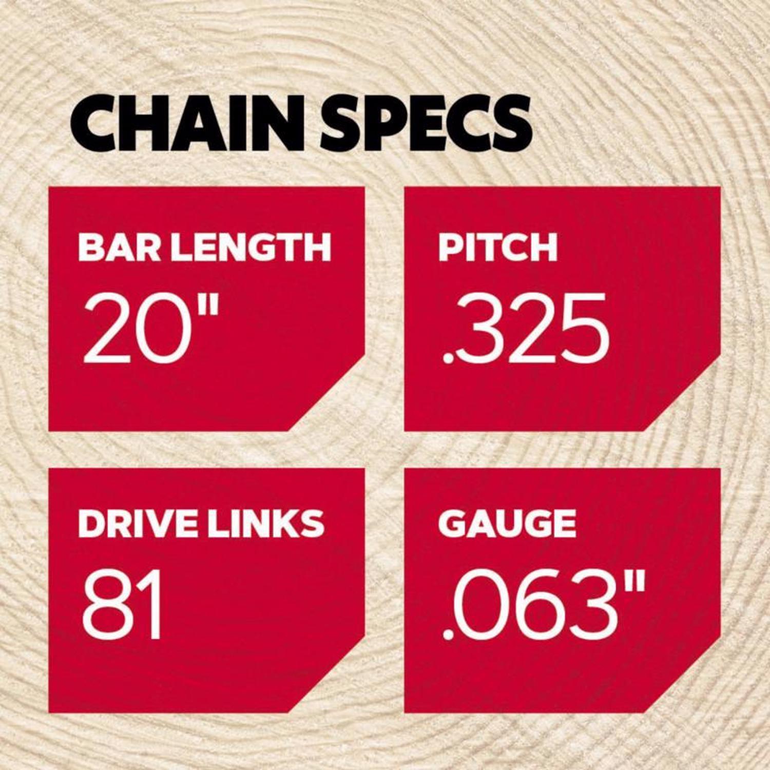 Oregon ControlCut L81 20 in. Chainsaw Chain 81 links