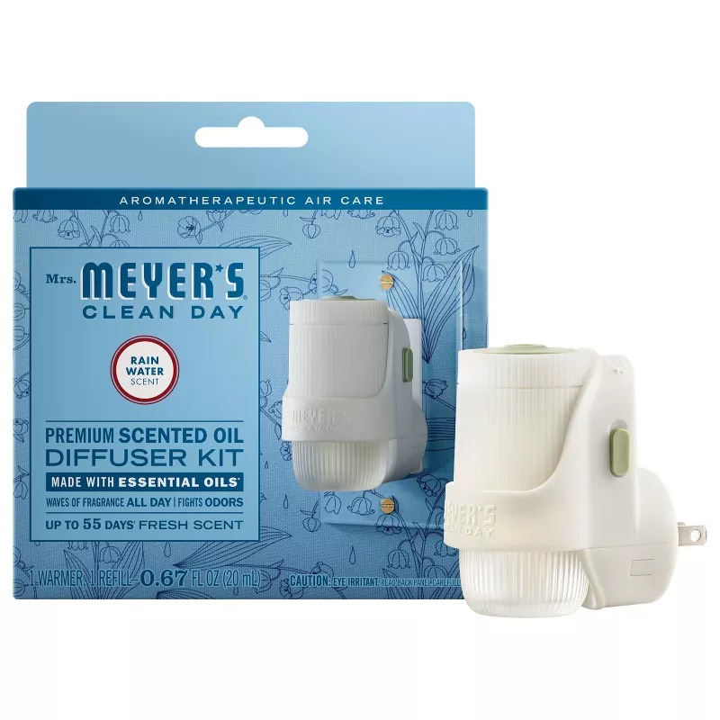 Mrs. Meyer's Clean Day Rain Water Scent Air Freshener Starter Kit