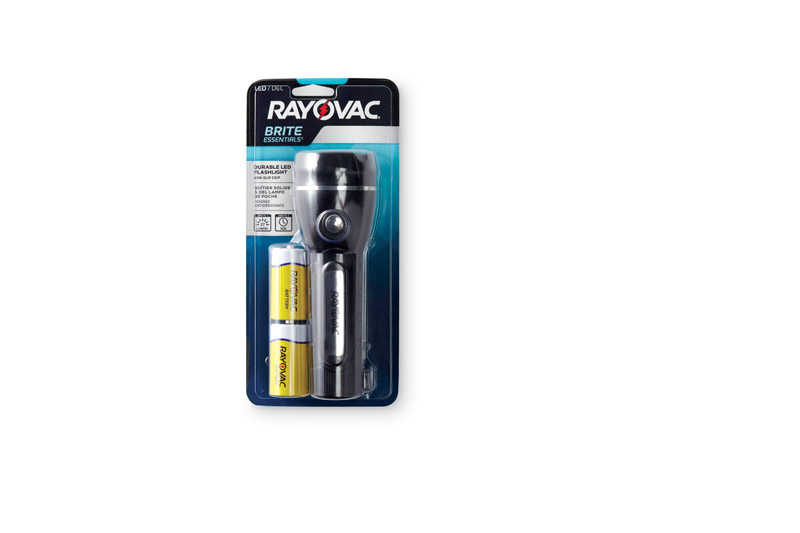 Rayovac Brite Essentials 40 lm Black LED Flashlight D Battery