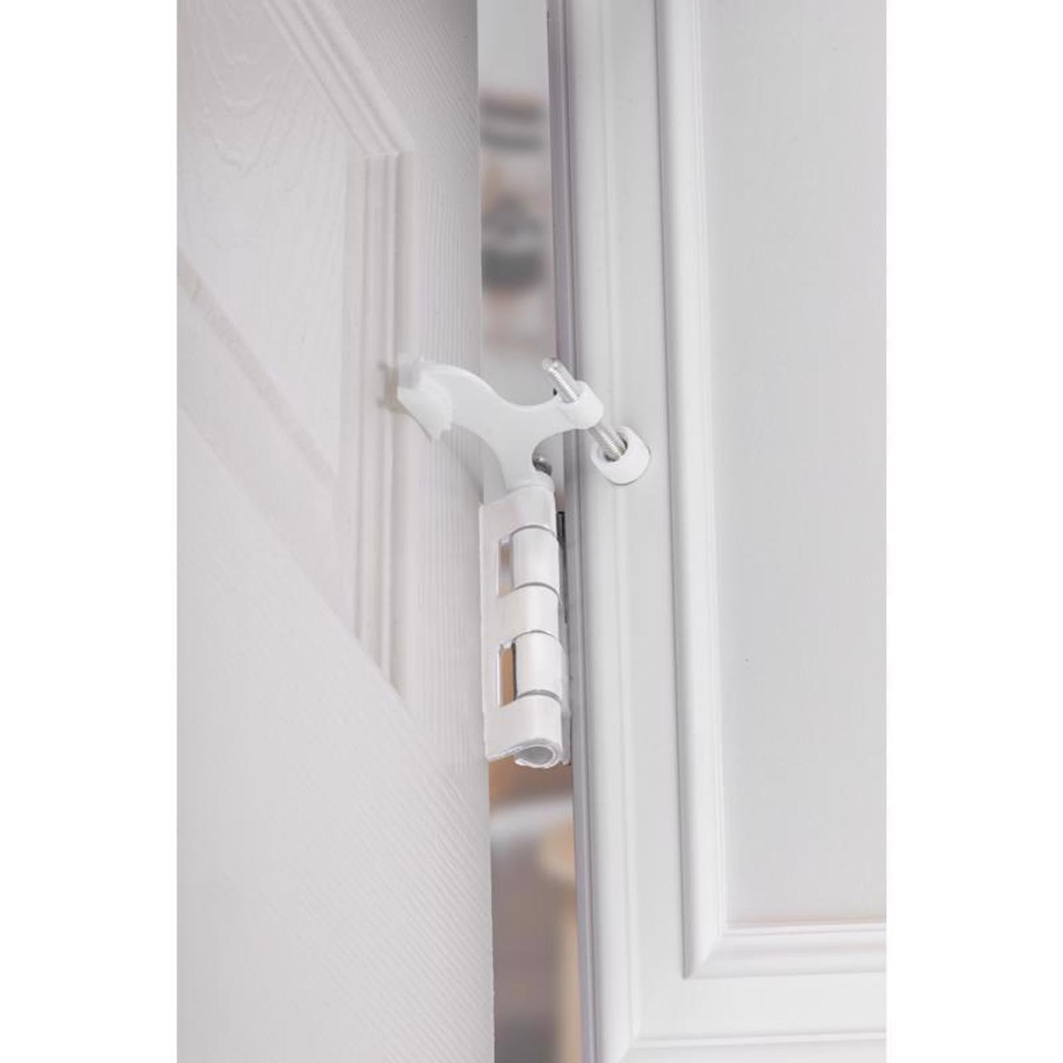 Ace Metal White Hinge Pin Door Stop Mounts to door 0 in.