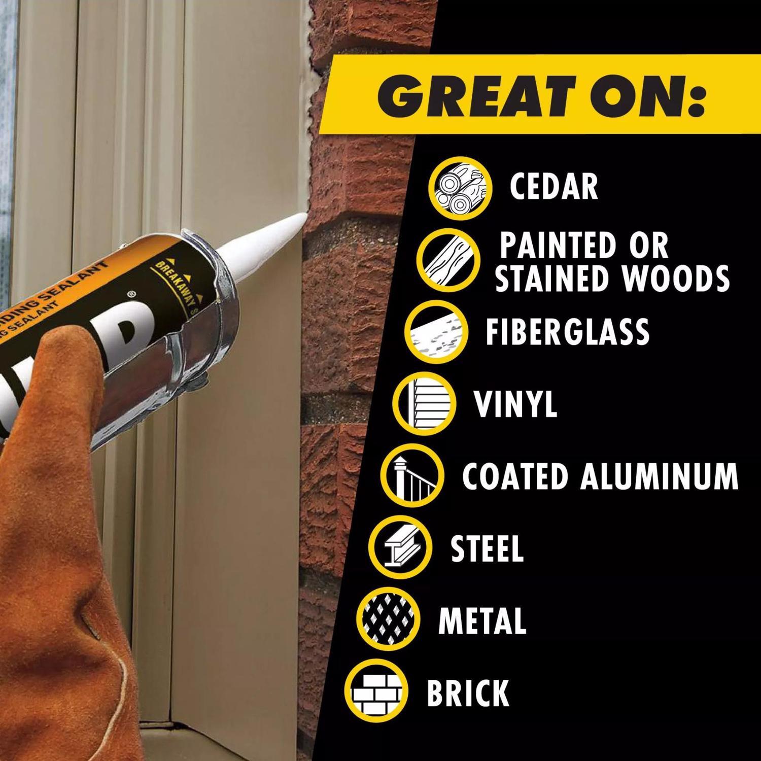 OSI Quad Max White Elastomeric Polymers Door/Siding/ Window Sealant 9.5 oz