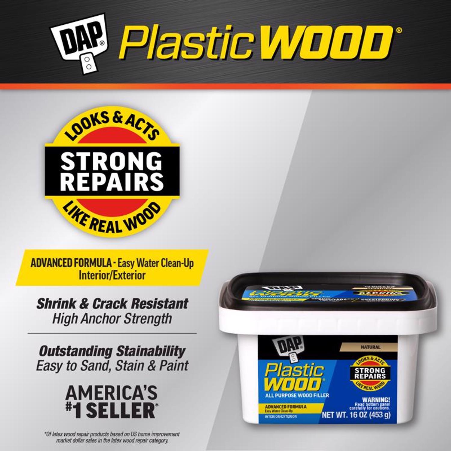 DAP Plastic Wood Natural Wood Filler 16 oz