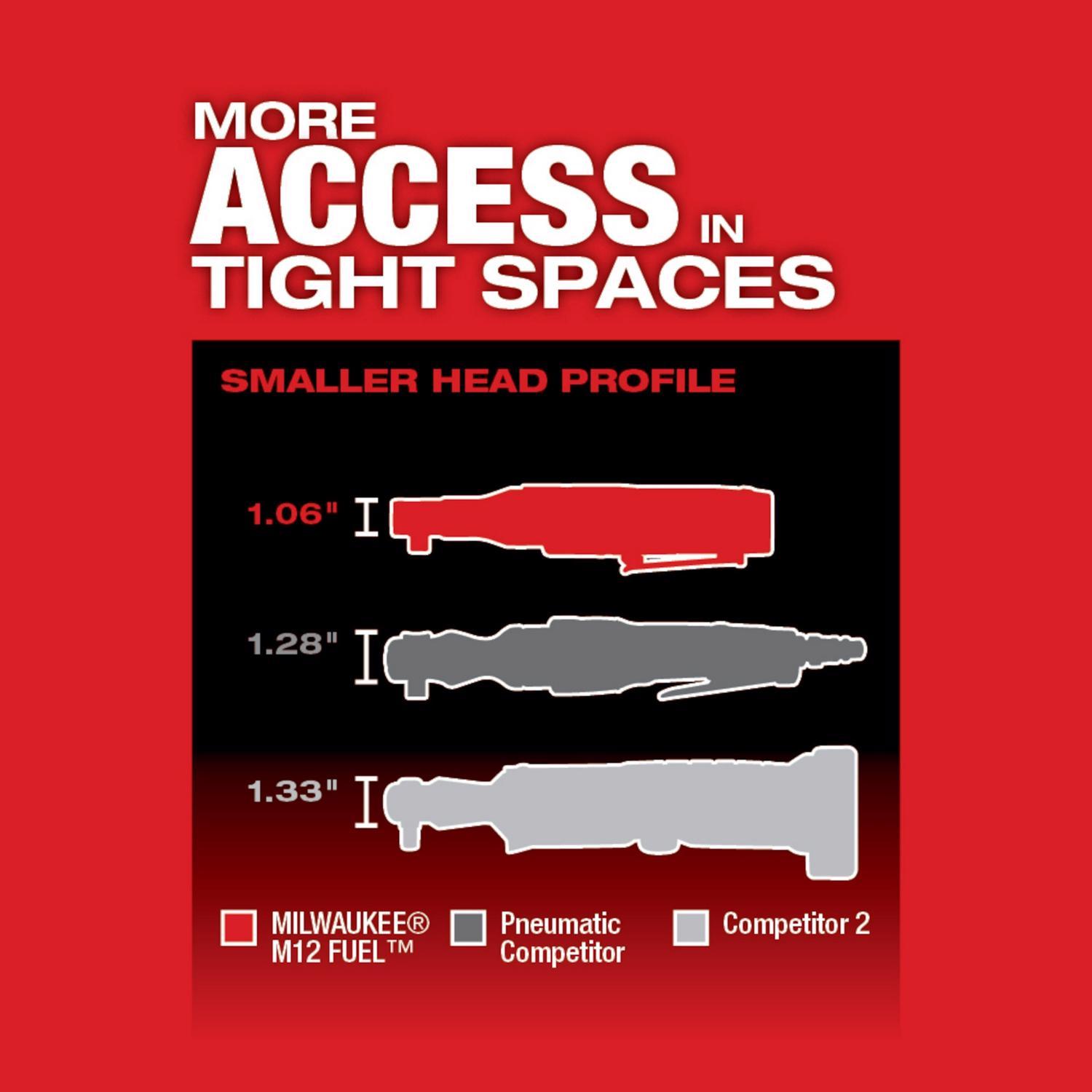 Milwaukee M12 FUEL 3/8 in. Brushless Cordless Ratchet Tool Only