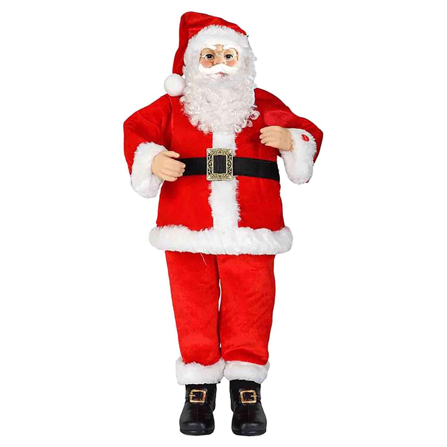 Celebrations Red/White Santa Animated Decor 36 in.