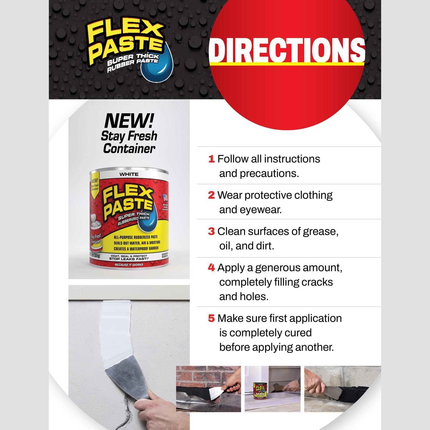 Flex Seal Family of Products Flex Paste White Rubberized Paste 9 fl. oz.