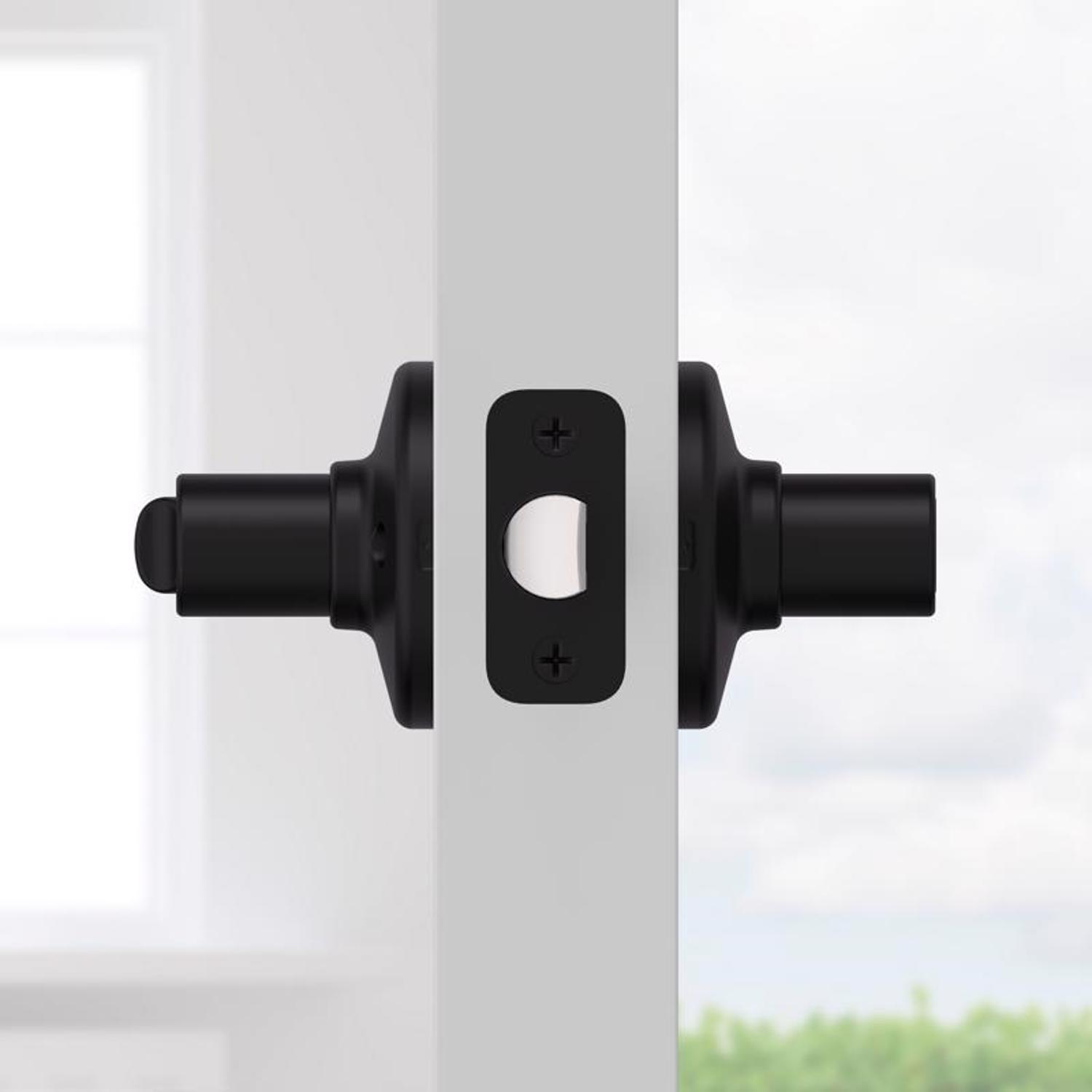 Kwikset Ladera Matte Black Bed and Bath Lever Right or Left Handed