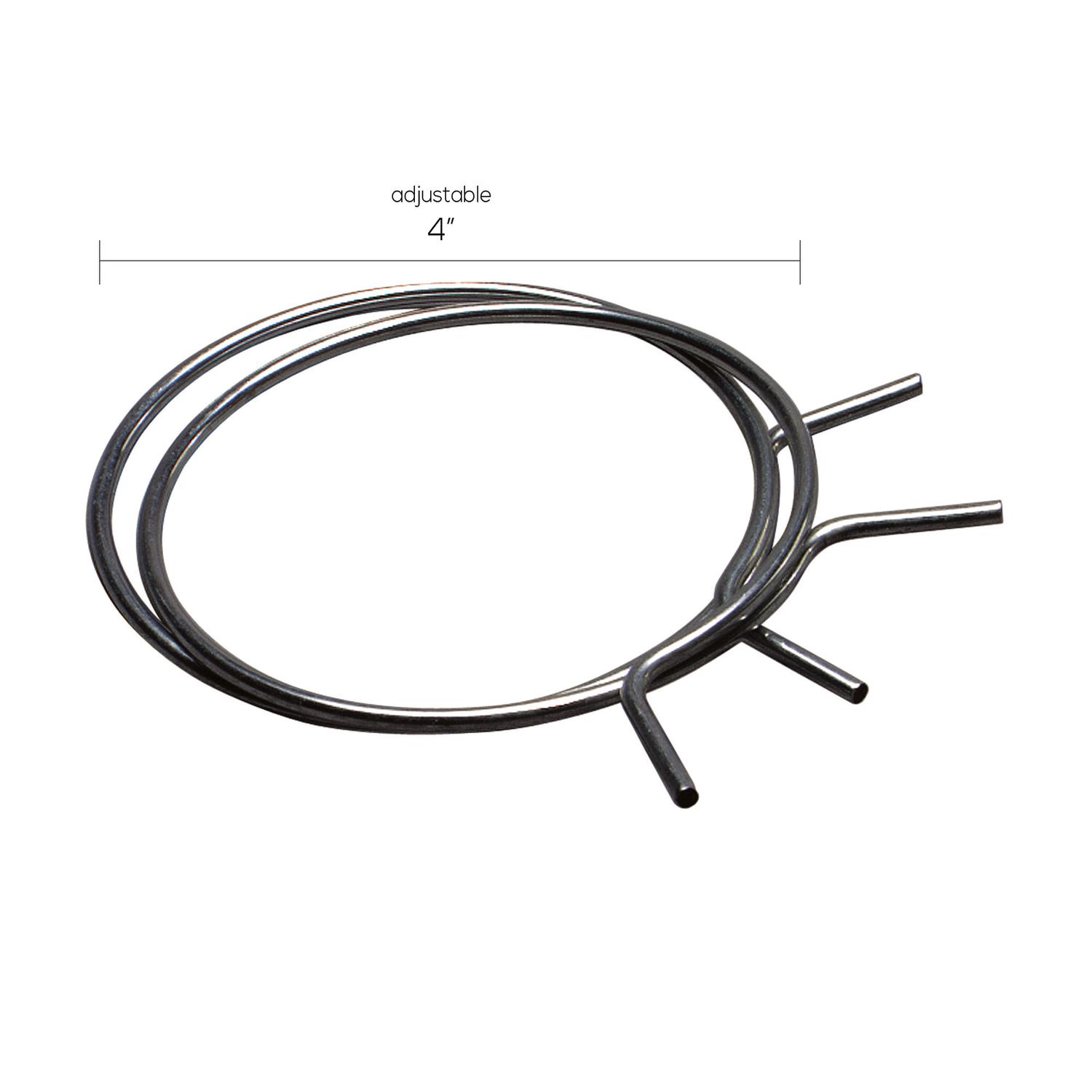 Ace 3 in to 4 in. Silver Spring Tension Clamps Metal