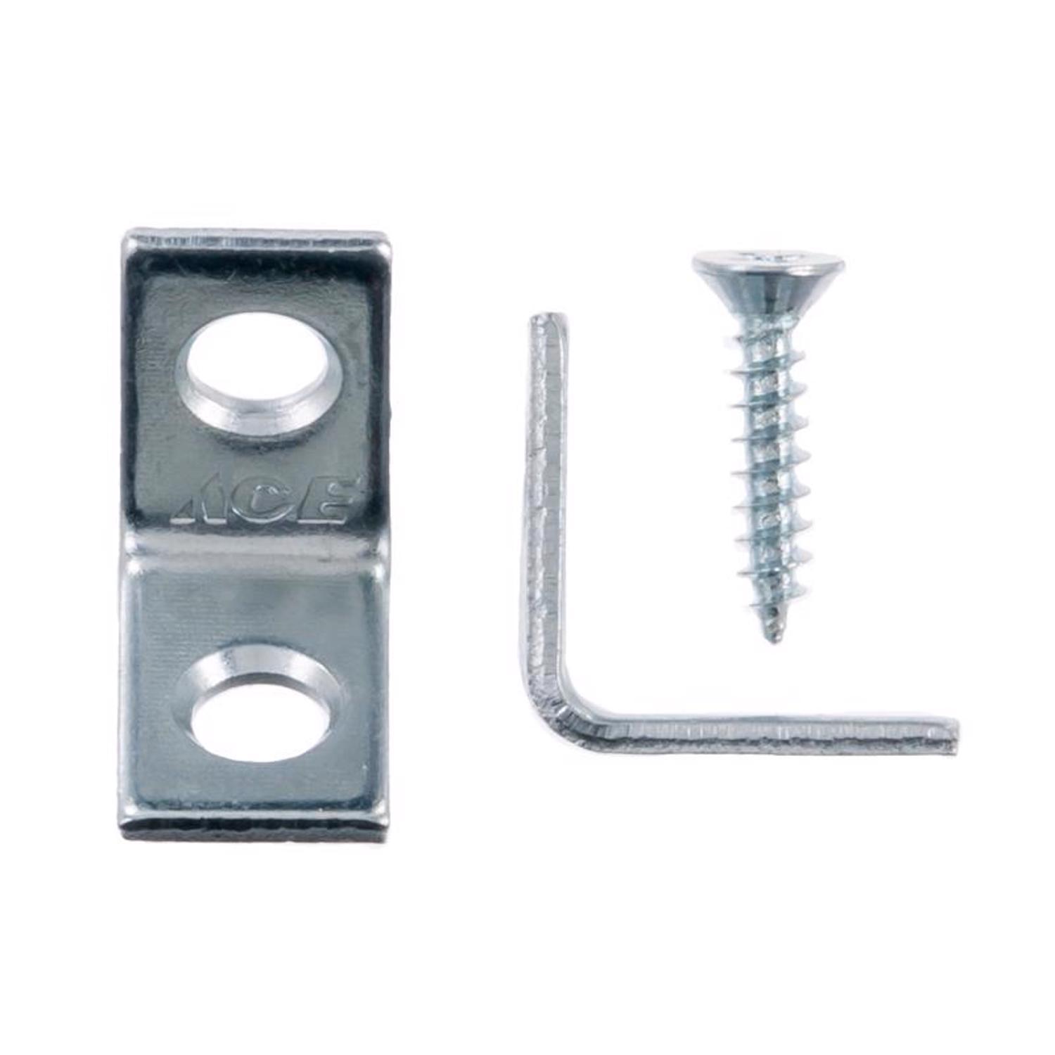 Ace 3/4 in. H X 2.75 in. W X 3/4 in. D Zinc Inside L Corner Brace