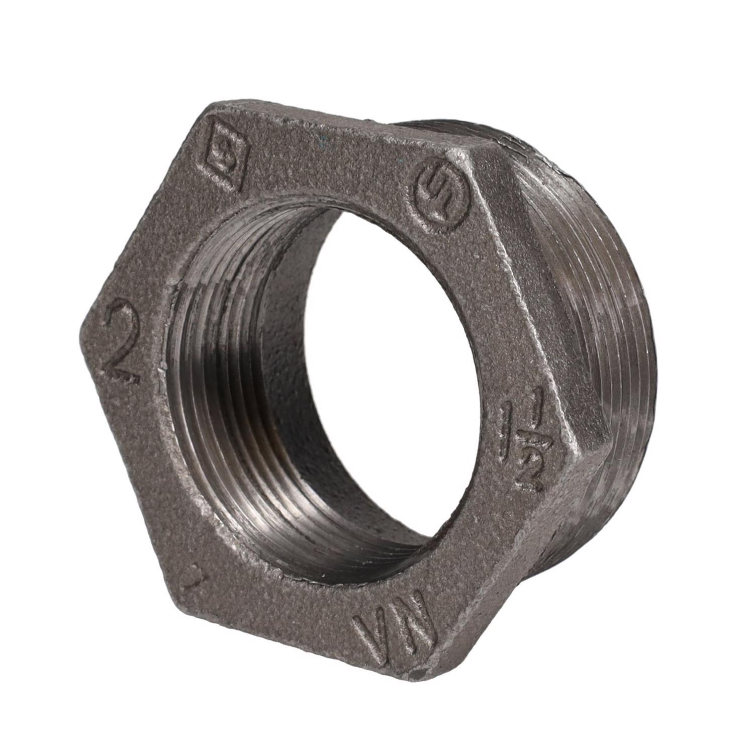 STZ Industries 2 in. MIP each X 1-1/2 in. D FIP Black Malleable Iron Hex Bushing